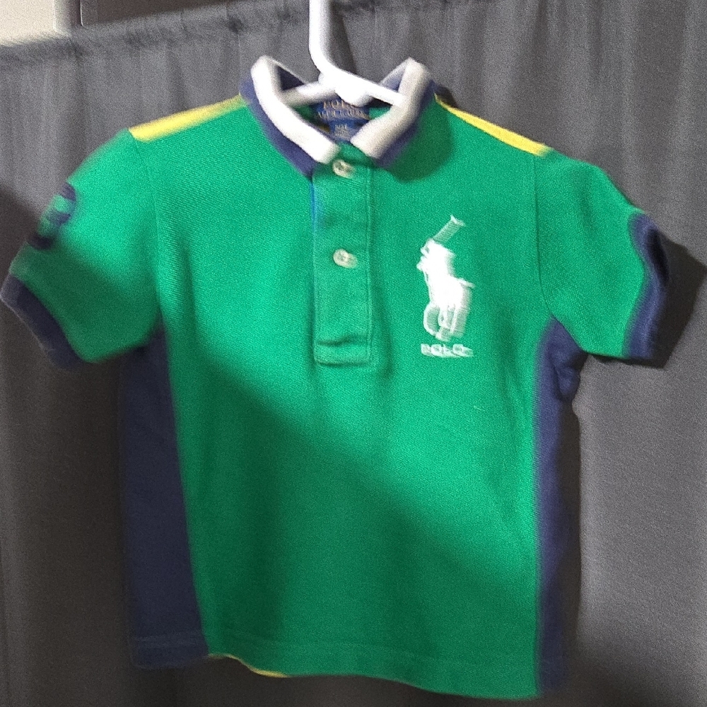 Polo by Ralph Lauren Kids Green and Blue Polo Shirt